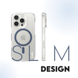 CARE by PanzerGlass iPhone 16 Pro FLAGSHIP Urban Combat-deksel - MagSafe Kompatibel - Transparent / Coronet Blue