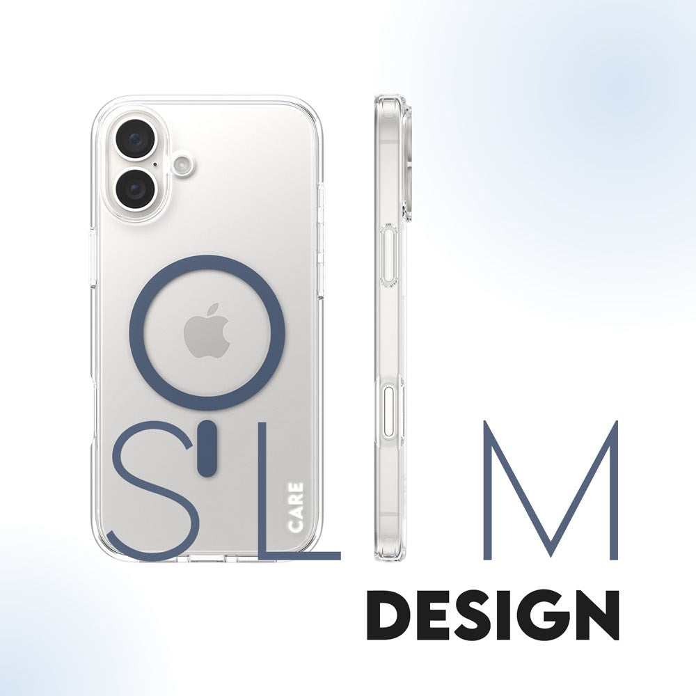 CARE by PanzerGlass iPhone 16 Plus FLAGSHIP Urban Combat-deksel - MagSafe Kompatibel - Transparent / Coronet Blue