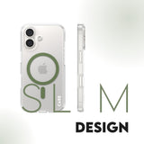 CARE by PanzerGlass iPhone 16 FLAGSHIP Urban Combat-deksel - MagSafe Kompatibel - Transparent / Piquant Green