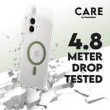 CARE by PanzerGlass iPhone 16 Plus FLAGSHIP Urban Combat-deksel - MagSafe Kompatibel - Transparent / Piquant Green