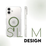 CARE by PanzerGlass iPhone 16 Plus FLAGSHIP Urban Combat-deksel - MagSafe Kompatibel - Transparent / Piquant Green