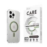 CARE by PanzerGlass iPhone 16 Pro Max FLAGSHIP Urban Combat-deksel - MagSafe Kompatibel - Transparent / Piquant Green