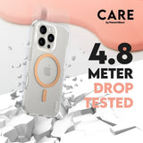 CARE by PanzerGlass iPhone 16 Pro FLAGSHIP Urban Combat-deksel - MagSafe Kompatibel - Transparent / Peach Fuzz