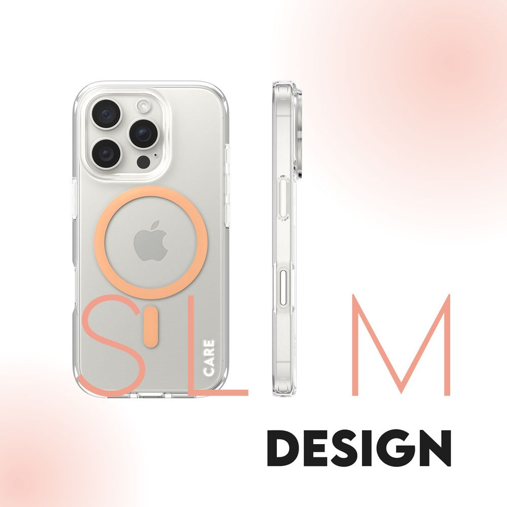 CARE by PanzerGlass iPhone 16 Pro FLAGSHIP Urban Combat-deksel - MagSafe Kompatibel - Transparent / Peach Fuzz
