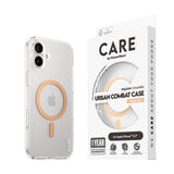 CARE by PanzerGlass iPhone 16 Plus FLAGSHIP Urban Combat-deksel - MagSafe Kompatibel - Transparent / Peach Fuzz