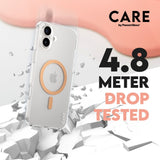 CARE by PanzerGlass iPhone 16 Plus FLAGSHIP Urban Combat-deksel - MagSafe Kompatibel - Transparent / Peach Fuzz