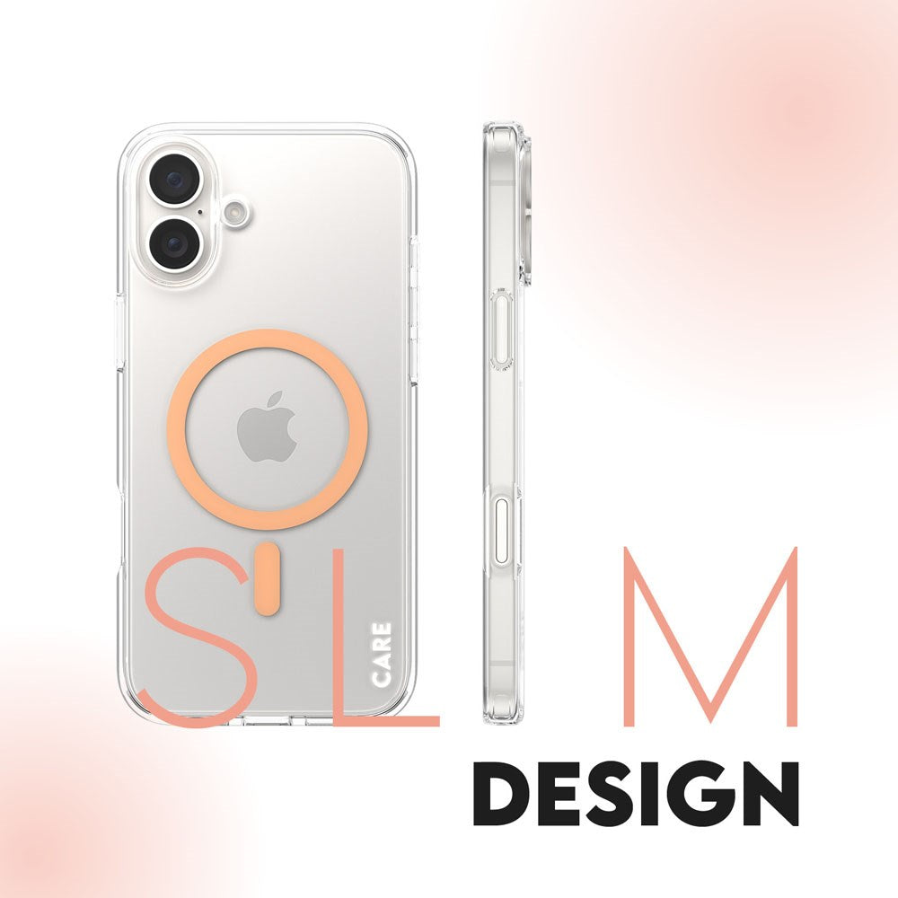 CARE by PanzerGlass iPhone 16 Plus FLAGSHIP Urban Combat-deksel - MagSafe Kompatibel - Transparent / Peach Fuzz