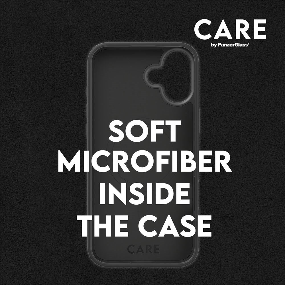 CARE by PanzerGlass iPhone 16 FASHION Fearlessly Fashionable Deksel - MagSafe Kompatibel - Black