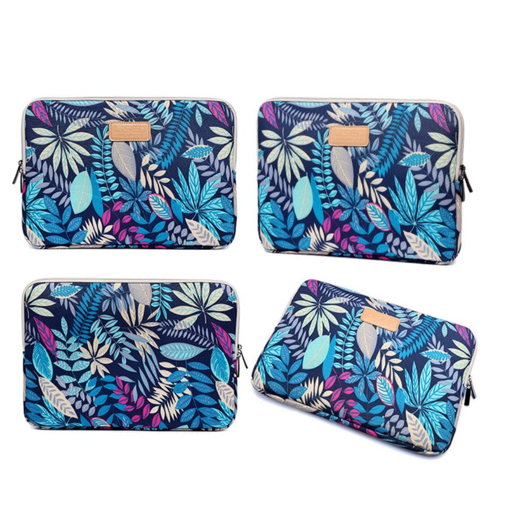 Tech-Protect Lisen Blossom Sleeve til MacBook / PC 13" (34 x 24 cm) - Dark n´ Blue