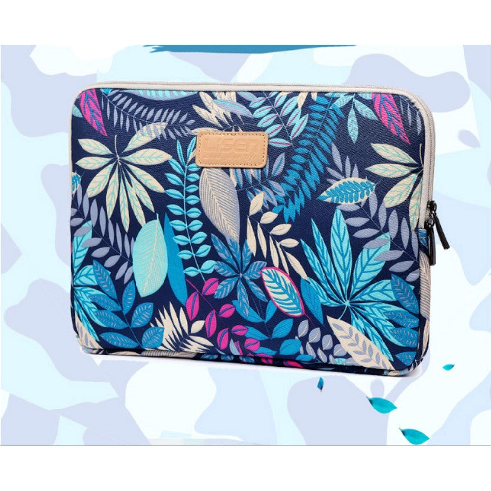 Tech-Protect Lisen Blossom Sleeve til MacBook / PC 13" (34 x 24 cm) - Dark n´ Blue