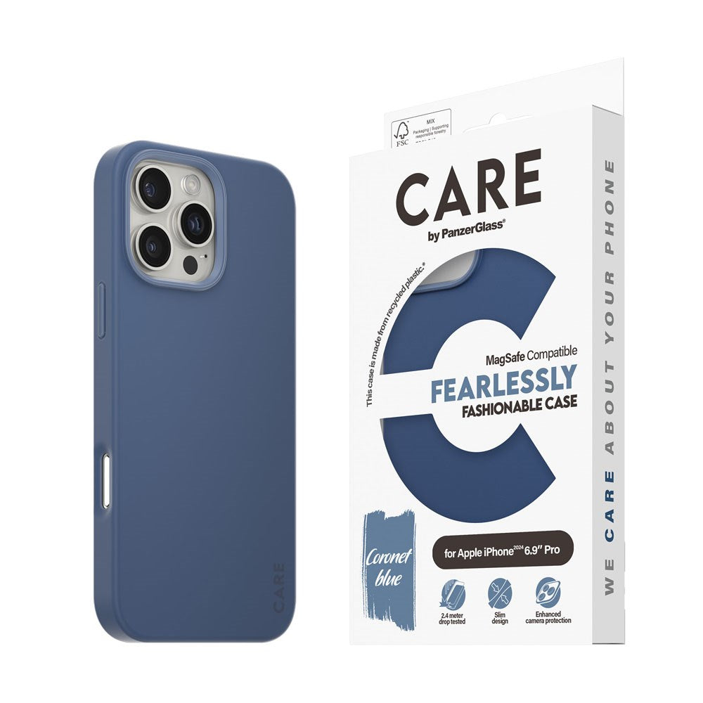 CARE by PanzerGlass iPhone 16 Pro Max FASHION Fearlessly Fashionable Deksel - MagSafe Kompatibel - Coronet Blue