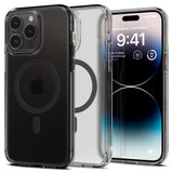 iPhone 14 Pro Max Spigen Ultra Hybrid Deksel - MagSafe Kompatibel - Matt Gjennomsiktig / Frost Black