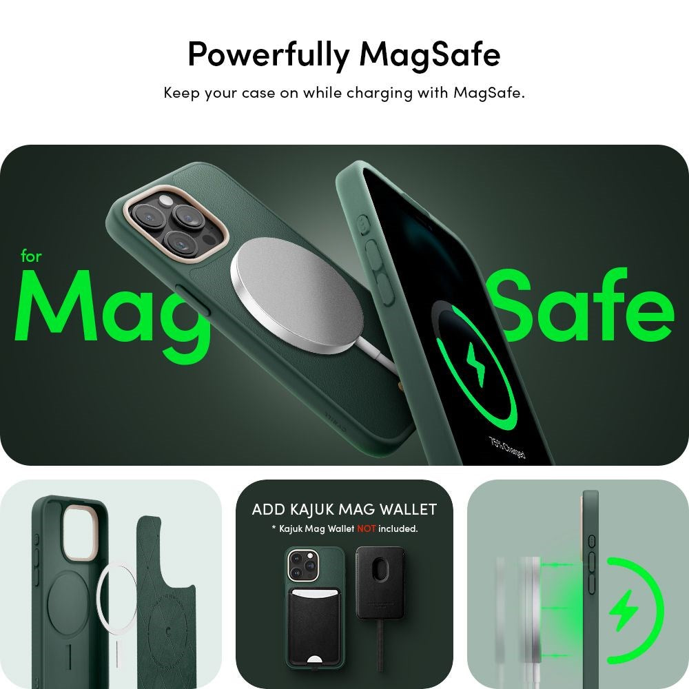 iPhone 15 Pro Max Cyrill Kajuk Mag Hybrid Deksel - MagSafe Kompatibel - Forest Green