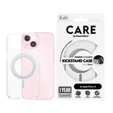 CARE by PanzerGlass iPhone 15 Feature Kickstand Deksel - MagSafe Kompatibel - Transparent / Silver