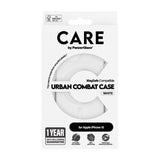 CARE by PanzerGlass iPhone 15 FLAGSHIP Urban Combat-deksel - MagSafe Kompatibel - Transparent / White