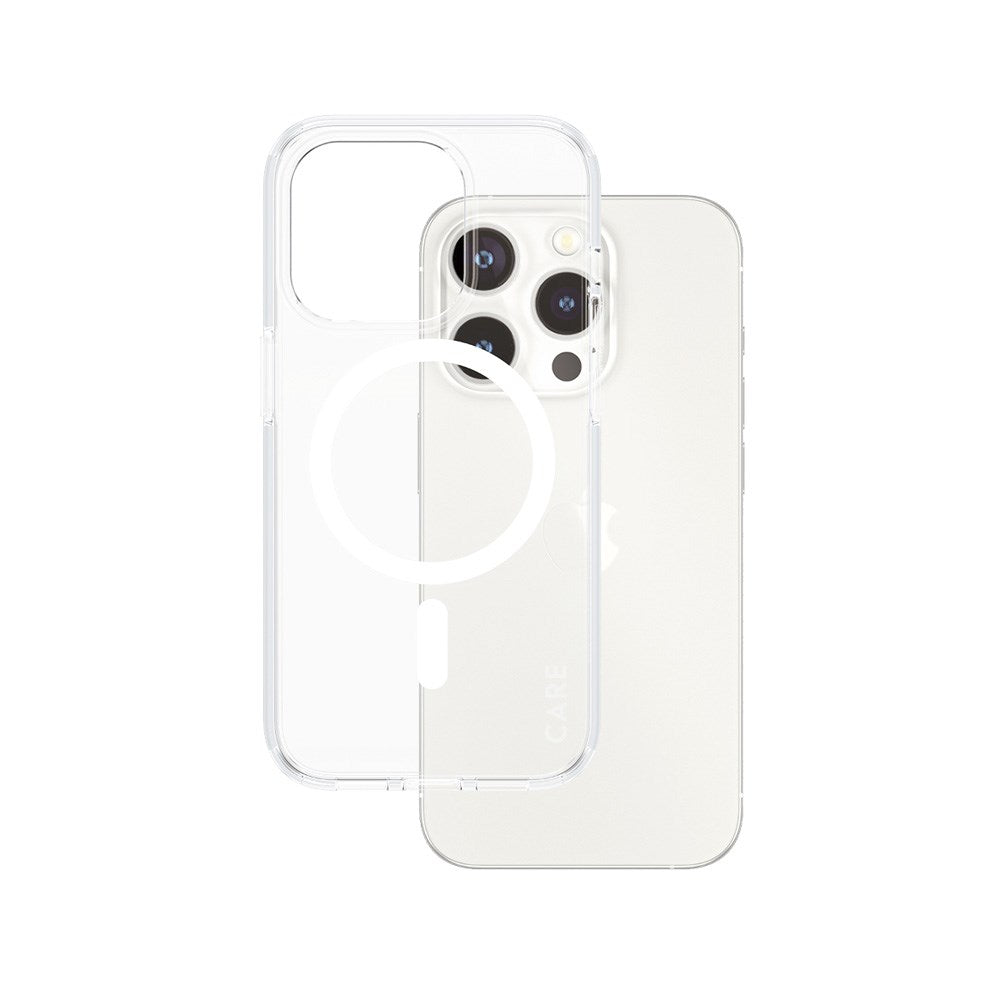 CARE by PanzerGlass iPhone 15 Pro FLAGSHIP Urban Combat-deksel - MagSafe Kompatibel - Transparent / White