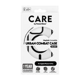 CARE by PanzerGlass iPhone 15 Pro FLAGSHIP Urban Combat-deksel - MagSafe Kompatibel - Transparent / White