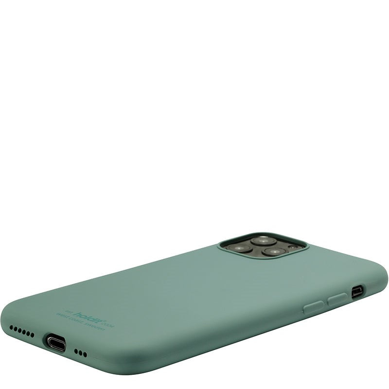 Holdit iPhone 11 Pro Soft Touch Silikondeksel - Moss Green