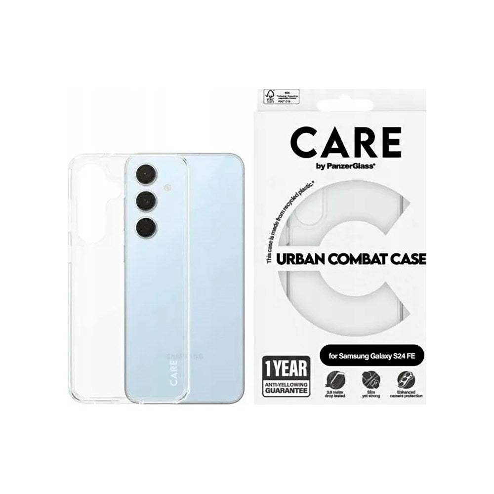 CARE by PanzerGlass Samsung Galaxy S24 FE FLAGSHIP Urban Combat Deksel - Gjennomsiktig