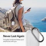 Apple Airpods (3. gen.) ESR Bounce Silikondeksel med Karabinkrok - Hvit