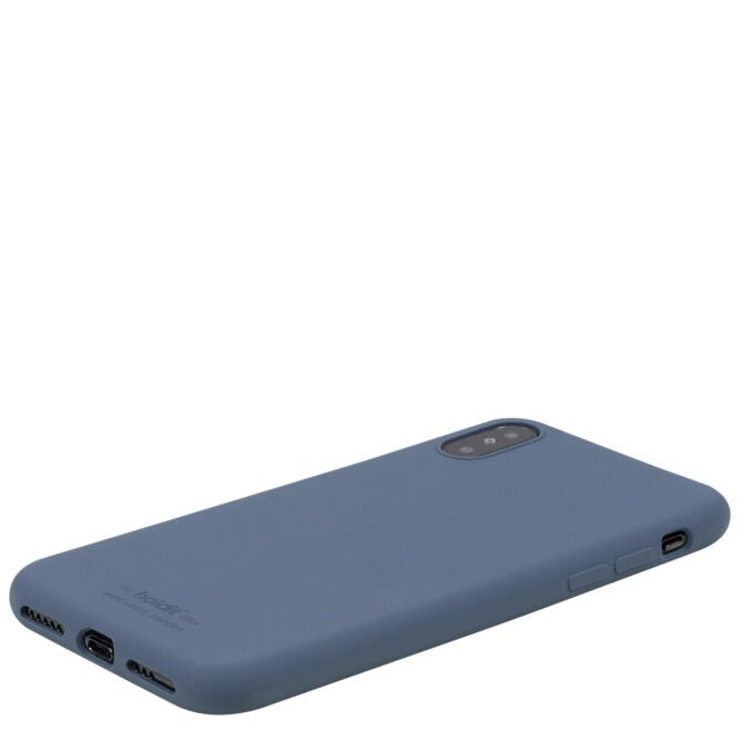 Holdit iPhone X / Xs Soft Touch Silikon Deksel - Pacific Blue