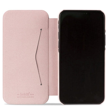 Holdit iPhone 13 Pro Slim Flip Deksel med Pung - Blush Pink