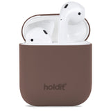 Holdit Nygård Silikondeksel Til AirPods (1 & 2. gen.) - Dark Brown