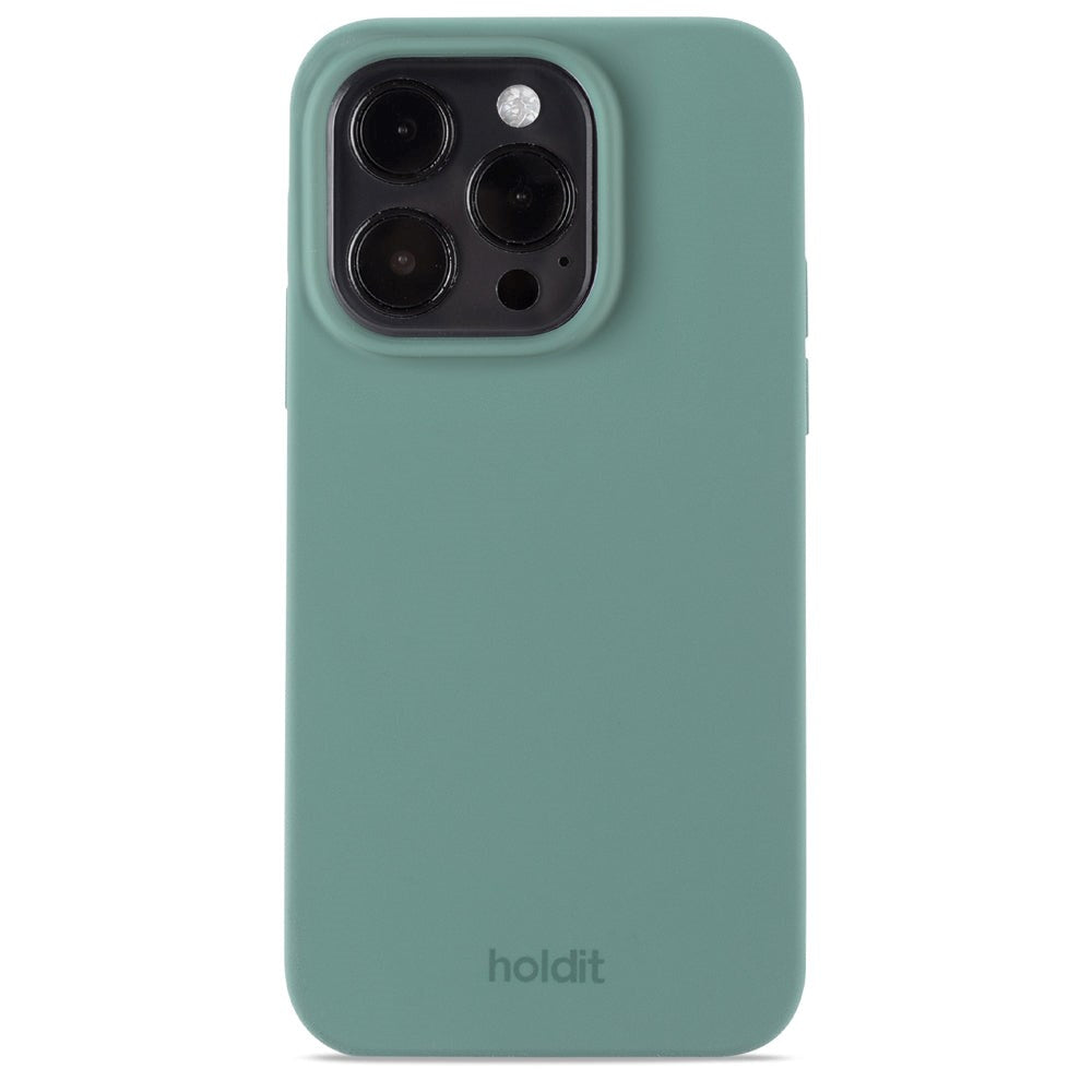 Holdit iPhone 14 Pro Soft Touch Silikon Deksel - Moss Green