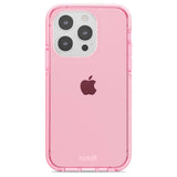 Holdit iPhone 14 Pro Seethru Deksel - Bright Pink