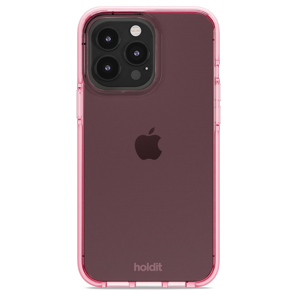 Holdit iPhone 14 Pro Max Seethru Deksel - Bright Pink