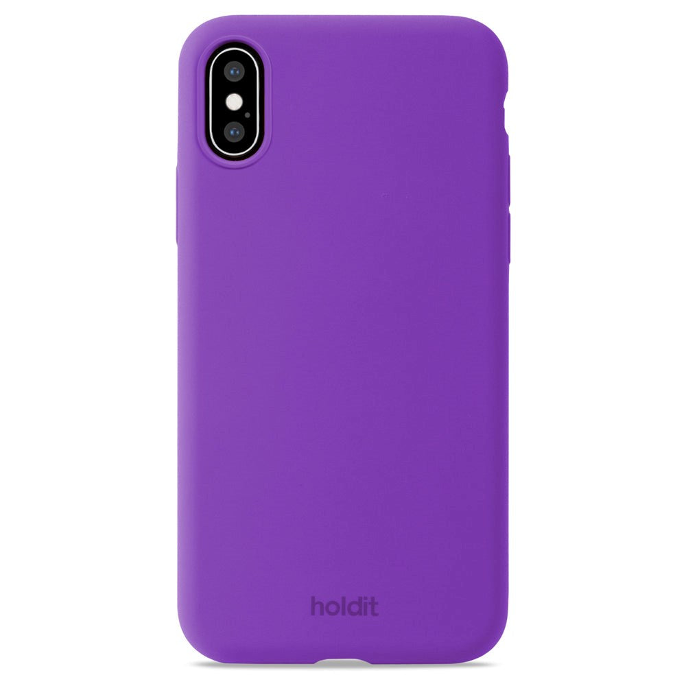 Holdit iPhone X / Xs Soft Touch Silikon Deksel - Bright Purple