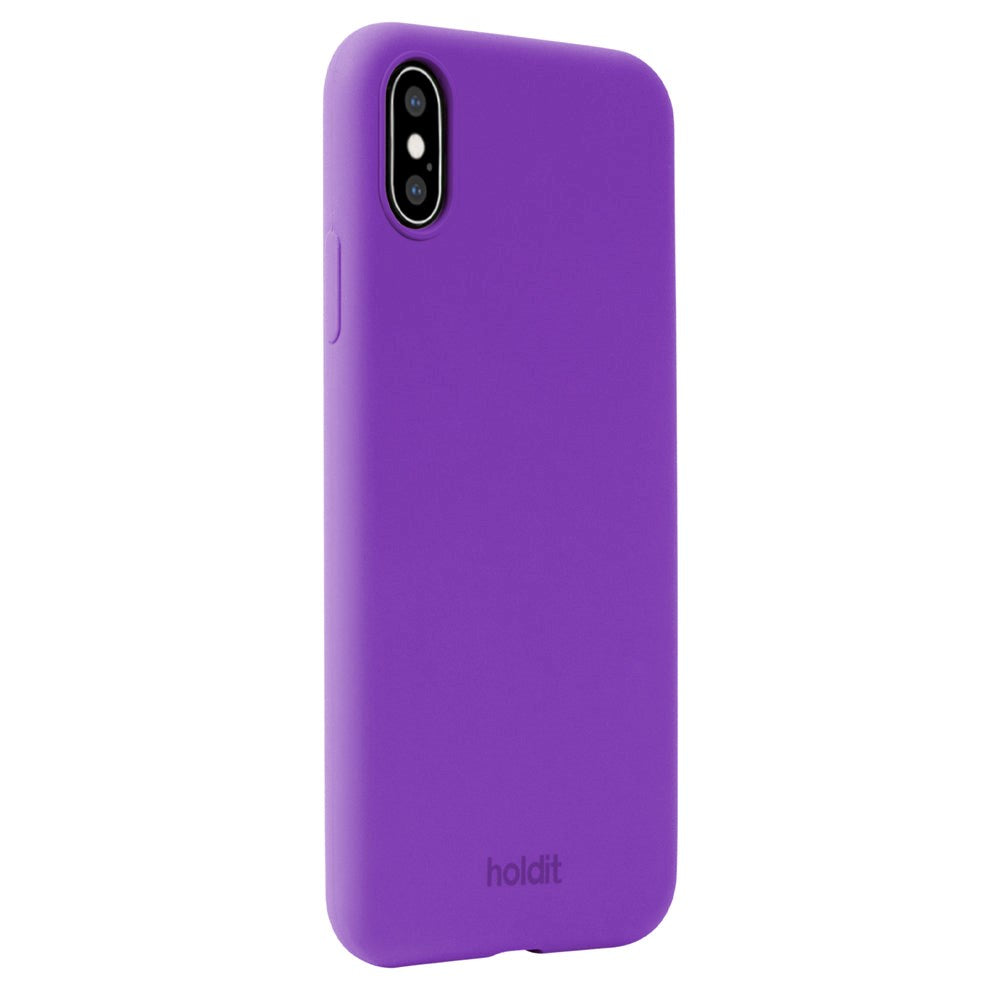 Holdit iPhone X / Xs Soft Touch Silikon Deksel - Bright Purple