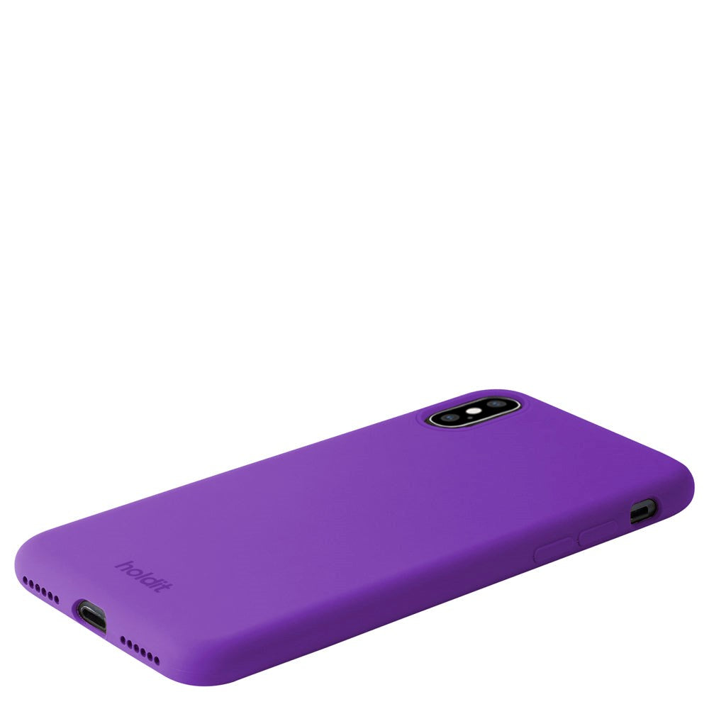 Holdit iPhone X / Xs Soft Touch Silikon Deksel - Bright Purple