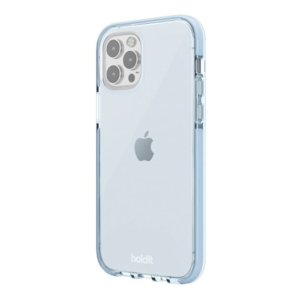 Holdit iPhone 12 / 12 Pro Seethru Deksel - Mineral Blue