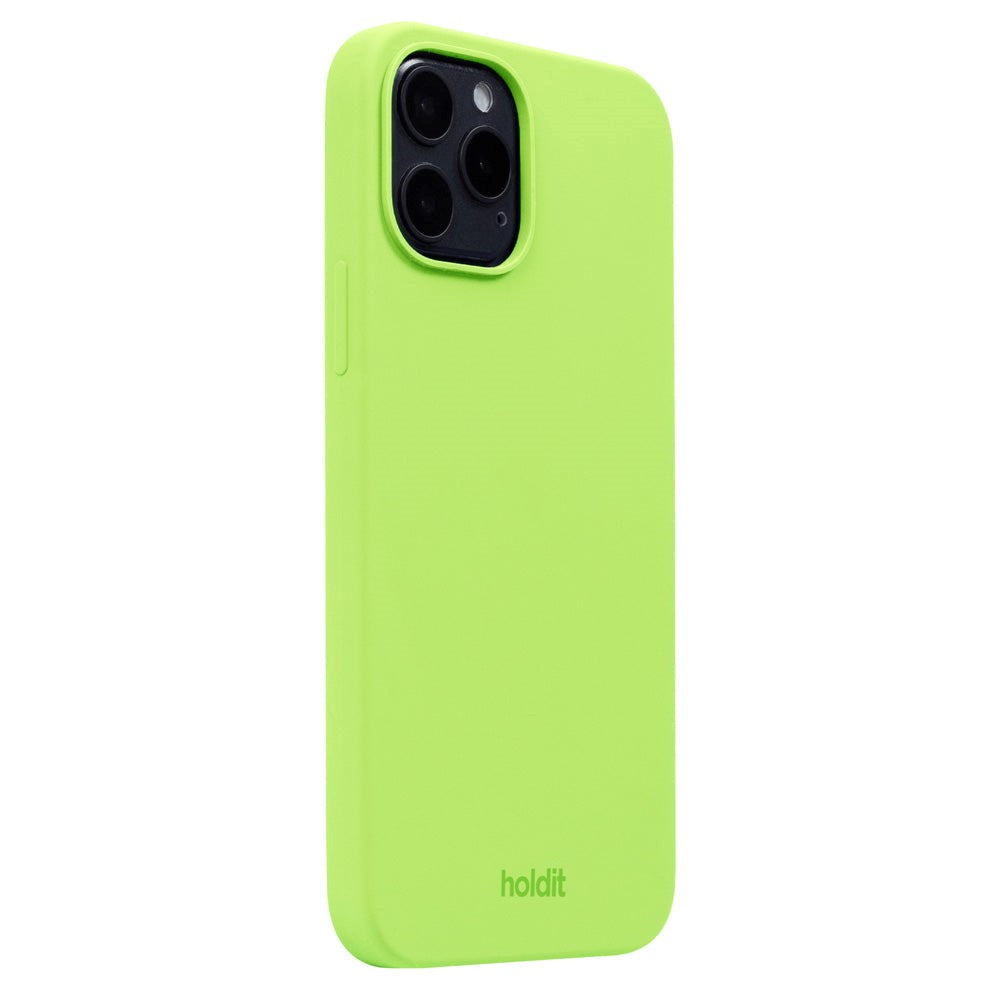 Holdit iPhone 12 / 12 Pro Soft Touch Silikon Deksel - Acid Green