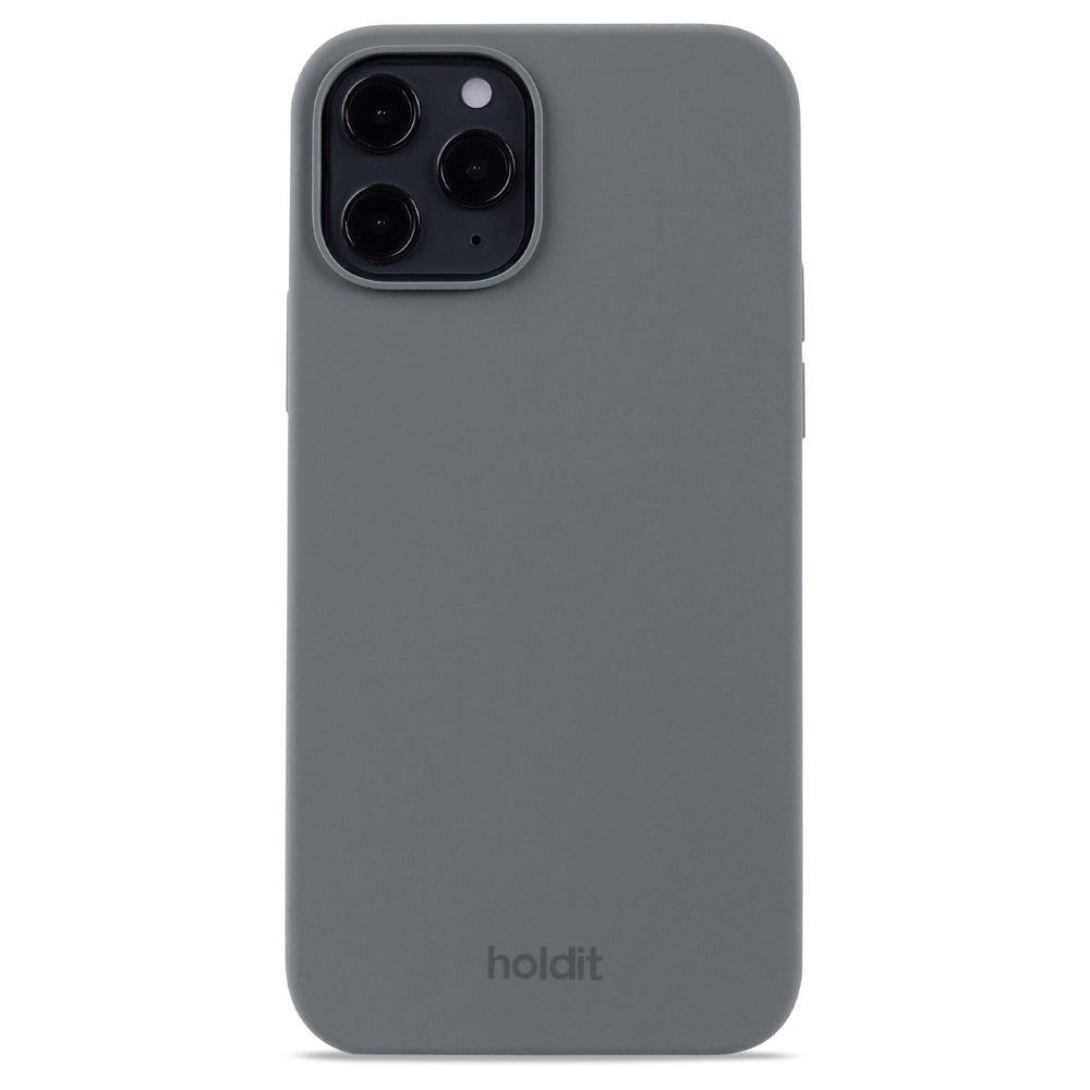 Holdit iPhone 12 / 12 Pro Soft Touch Silikon Deksel - Space Gray