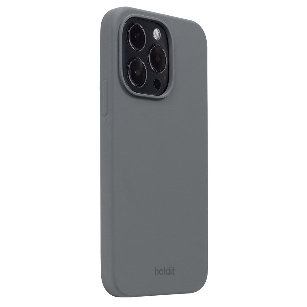 Holdit iPhone 14 Pro Soft Touch Silikon Deksel - Space Gray