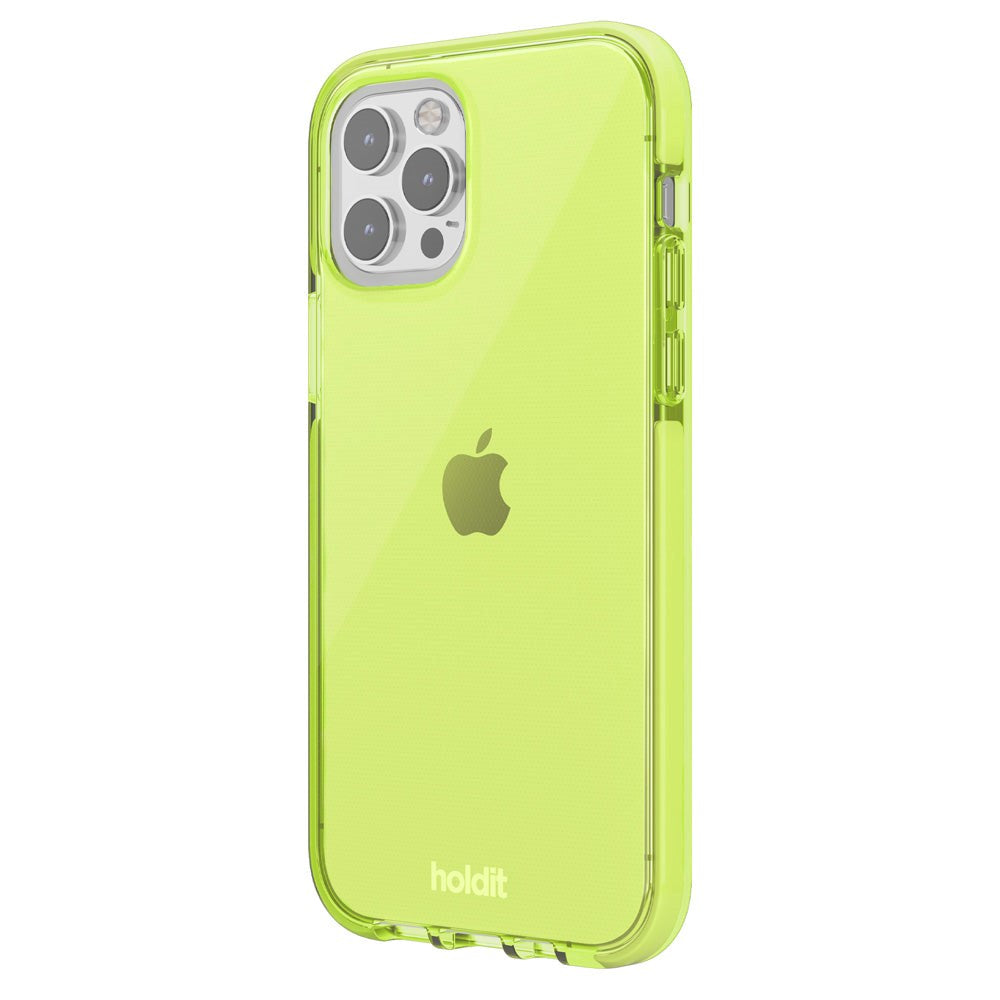 Holdit iPhone 12 / 12 Pro Seethru Deksel - Acid Green