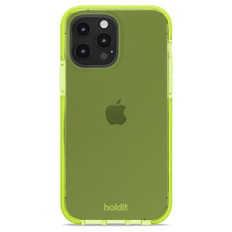 Holdit iPhone 13 Pro Seethru Deksel - Acid Green