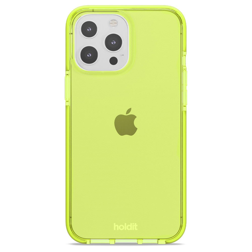 Holdit iPhone 13 Pro Max Seethru Deksel - Acid Green