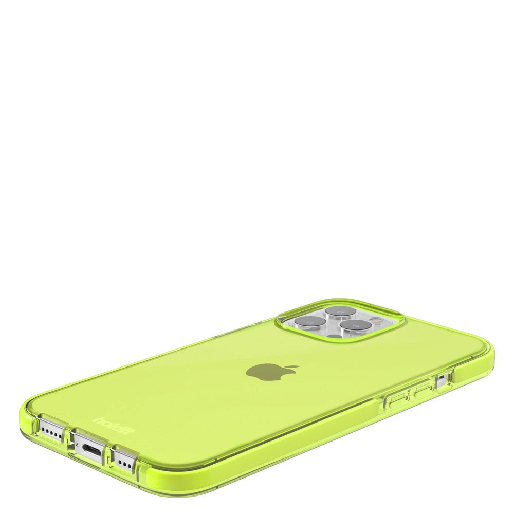 Holdit iPhone 13 Pro Max Seethru Deksel - Acid Green