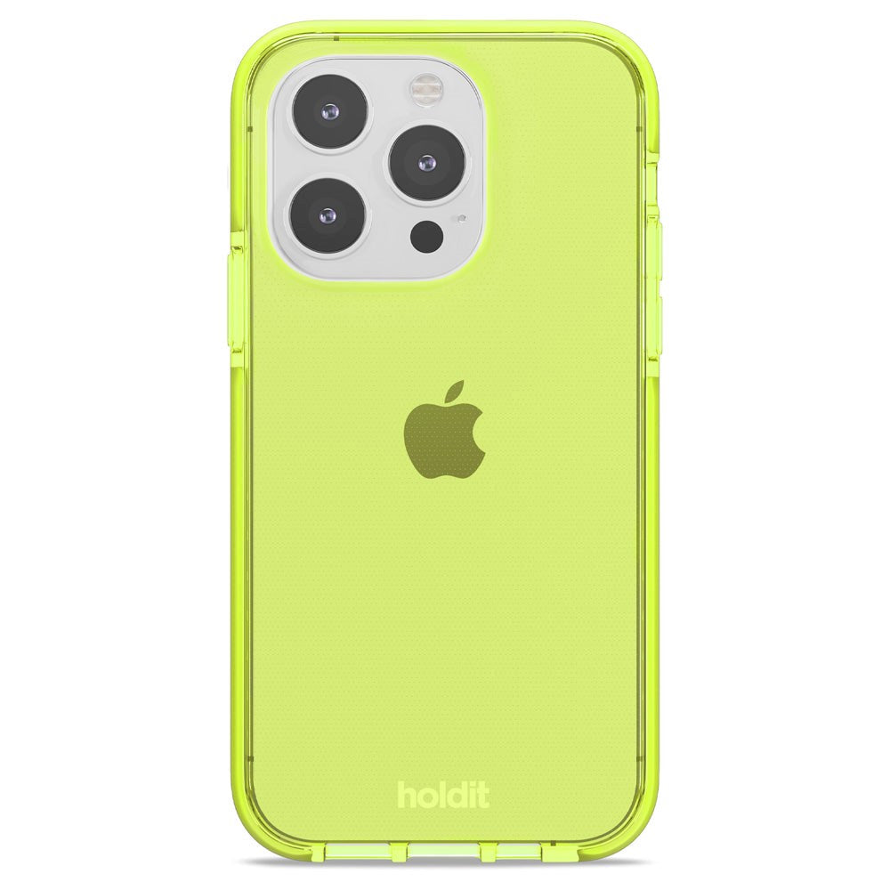 Holdit iPhone 14 Pro Seethru Deksel - Acid Green