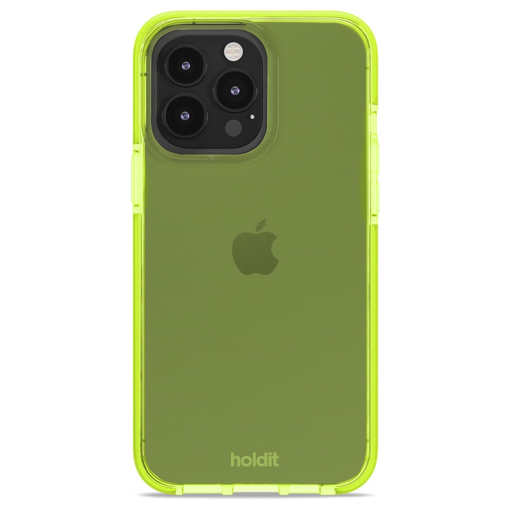 Holdit iPhone 14 Pro Max Seethru Deksel - Acid Green