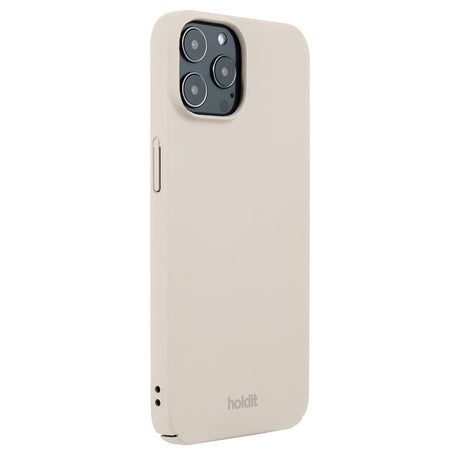 Holdit iPhone 12 / 12 Pro Slim Plast Deksel - Light Beige