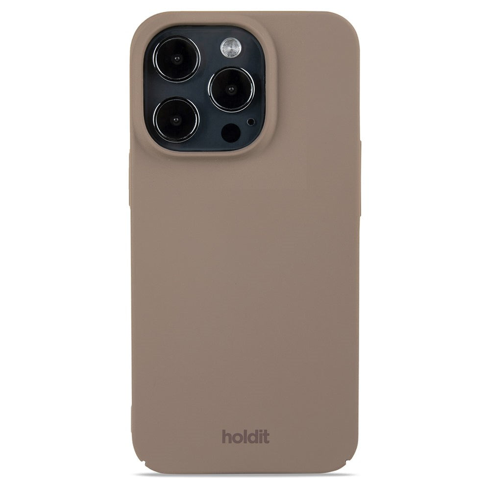 Holdit iPhone 14 Pro Slim Plast Deksel - Mocha Brown