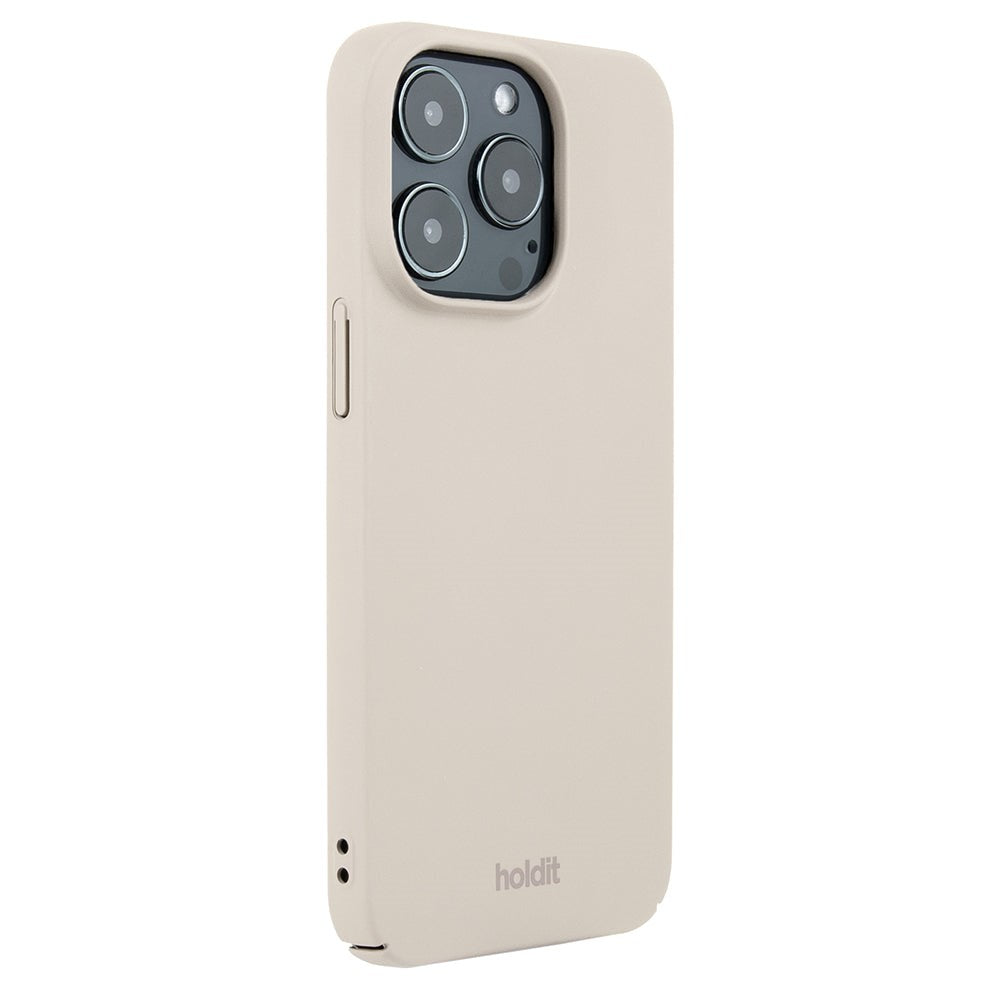 Holdit iPhone 14 Pro Slim Plast Deksel - Light Beige