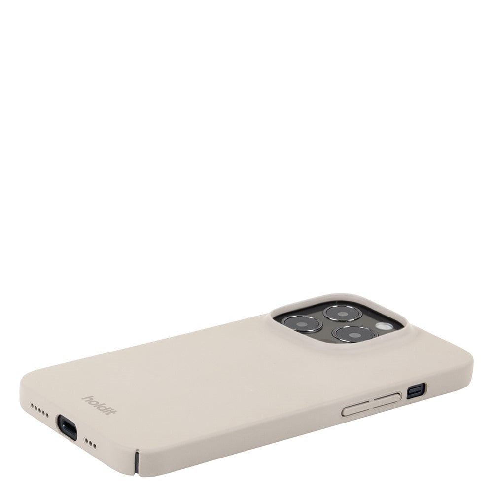 Holdit iPhone 14 Pro Slim Plast Deksel - Light Beige