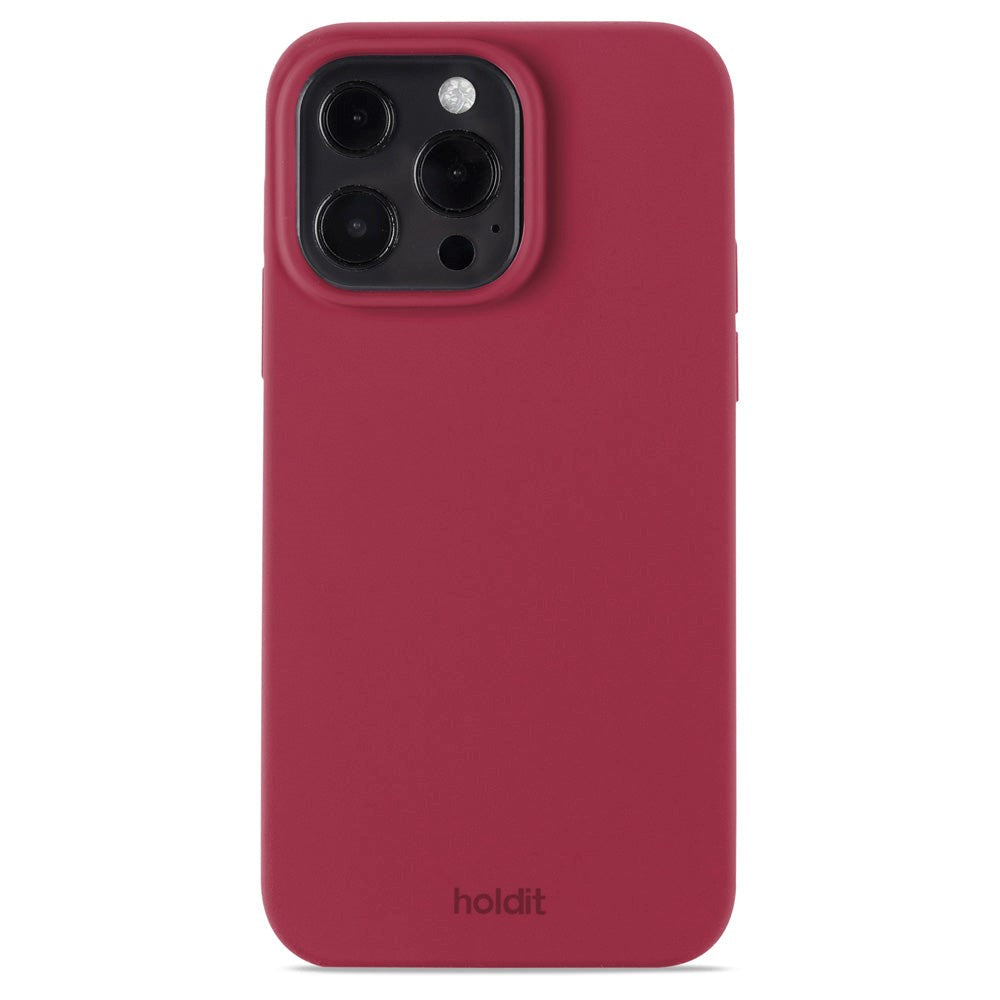 Holdit iPhone 13 Pro Soft Touch Silikon Deksel - Red Velvet