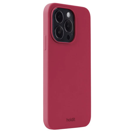 Holdit iPhone 14 Pro Soft Touch Silikon Deksel - Red Velvet