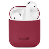 Holdit Silikondeksel Til Apple AirPods (1 & 2. gen.) - Red Velvet